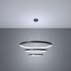 Lustres Aluminium Noir LED 3 Rio