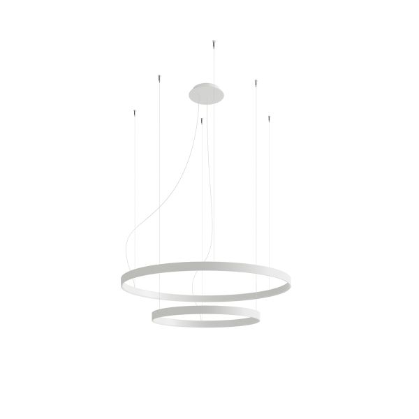 Lustres Aluminium Blanc LED 2 Rio
