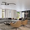 Lustres Aluminium Noir LED 2 Rio