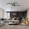 Lustres Aluminium Noir LED 2 Rio