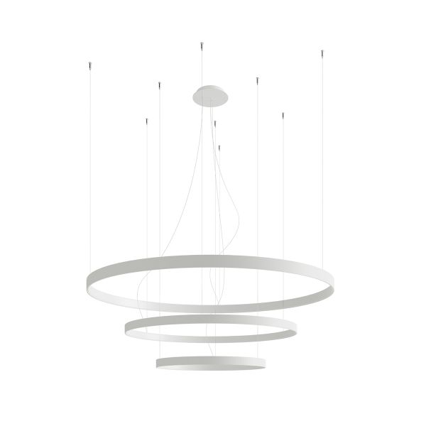Lustres Aluminium Blanc LED 3 Rio
