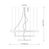 Lustres Aluminium Blanc LED 3 Rio