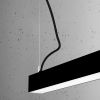 Suspensions Aluminium Noir LED 1 Pinne