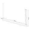 Suspensions Aluminium Gris LED 1 Pinne