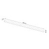 Plafonniers Aluminium Gris LED 1 Pinne