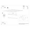 Plafonniers Aluminium Gris LED 1 Pinne