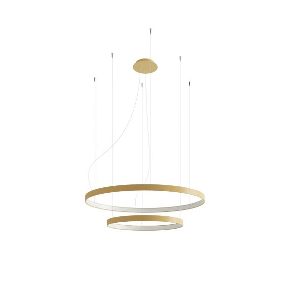 Lustres Aluminium Doré LED 2 Rio