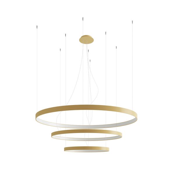Lustres Aluminium Doré LED 3 Rio