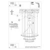 Lustres Aluminium Doré LED 3 Rio