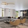 Lustres Aluminium Doré LED 3 Rio