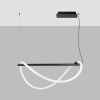 Suspensions Aluminium Noir LED 1 Galakse