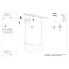 Suspensions Aluminium Noir LED 1 Galakse