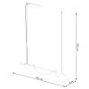 Suspensions Aluminium Noir LED 1 Galakse