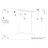 Suspensions Aluminium Noir LED 1 Galakse