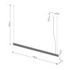 Suspensions Aluminium Doré LED 1 Farge