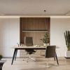 Suspensions Aluminium Noir LED 1 Farge