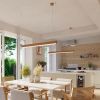 Suspensions Aluminium Doré LED 1 Farge