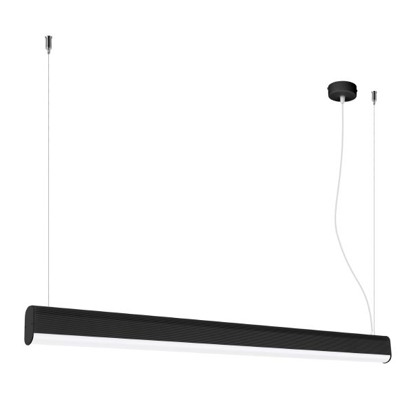 Suspensions Aluminium Noir LED 1 Farge