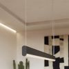 Suspensions Aluminium Noir LED 1 Farge