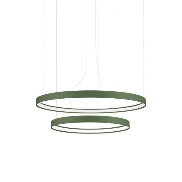 Lustres Aluminium Vert Olive LED 2 Rio
