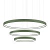 Lustres Aluminium Vert Olive LED 3 Rio