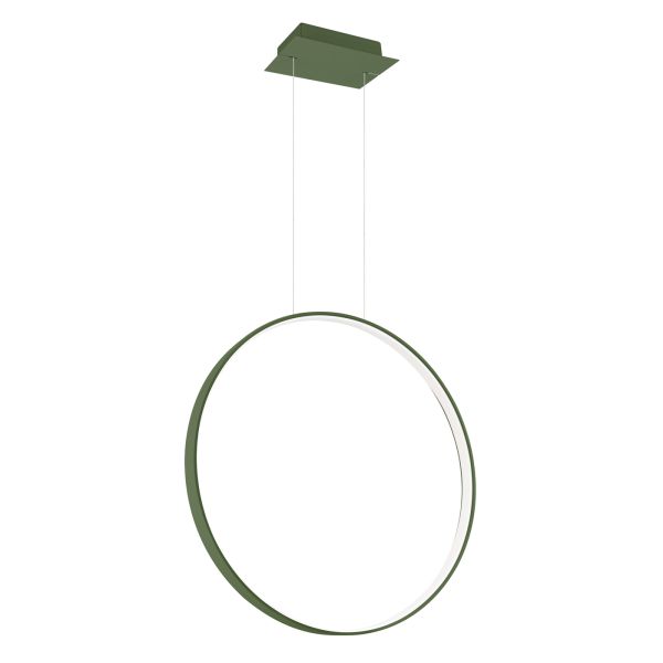 Suspensions Aluminium Vert Olive LED 1 Rio