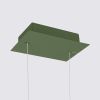 Suspensions Aluminium Vert Olive LED 1 Rio