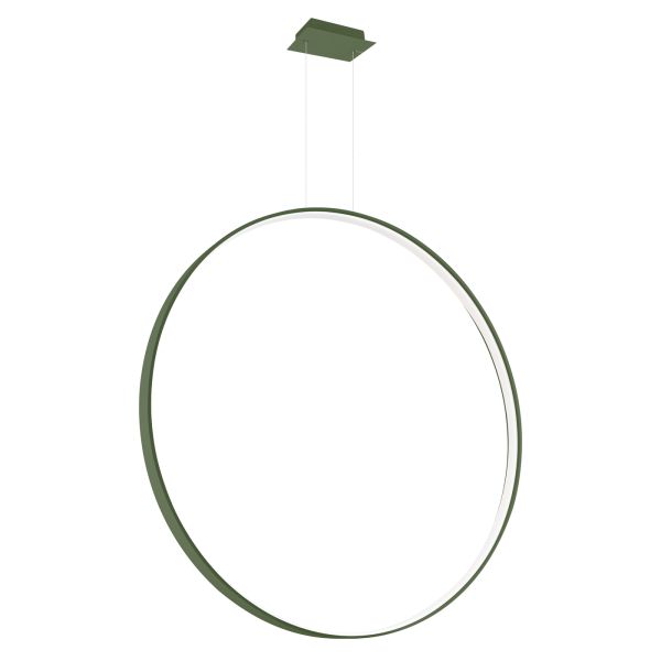 Suspensions Aluminium Vert Olive LED 1 Rio