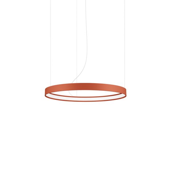 Lustres Aluminium Ocre Rouge LED 1 Rio