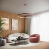 Lustres Aluminium Ocre Rouge LED 1 Rio
