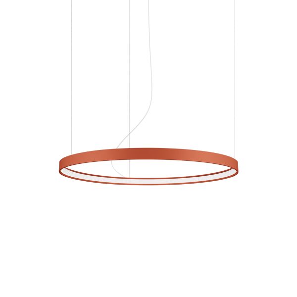 Lustres Aluminium Ocre Rouge LED 1 Rio