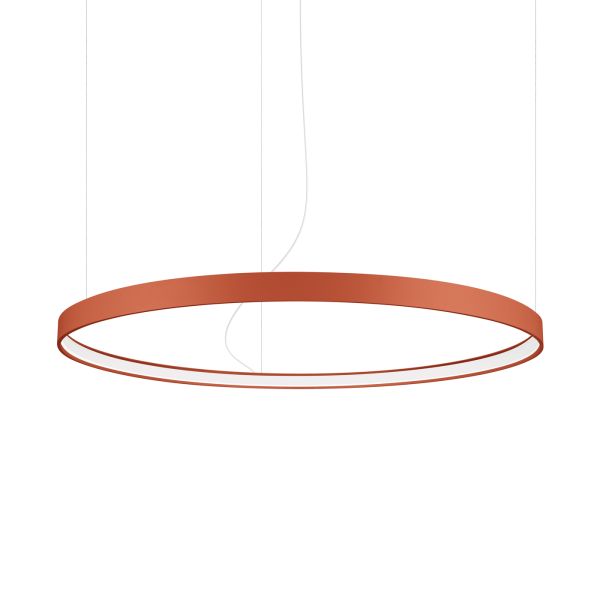Lustres Aluminium Ocre Rouge LED 1 Rio