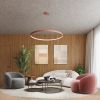 Lustres Aluminium Ocre Rouge LED 1 Rio