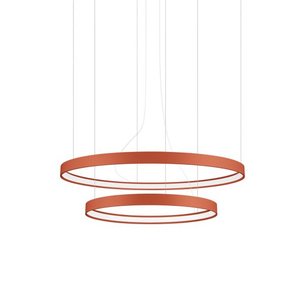 Lustres Aluminium Ocre Rouge LED 2 Rio