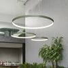 Lustres Aluminium Ocre Rouge LED 2 Rio