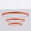 Lustres Aluminium Ocre Rouge LED 3 Rio