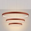 Lustres Aluminium Ocre Rouge LED 3 Rio