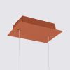 Suspensions Aluminium Ocre Rouge LED 1 Rio